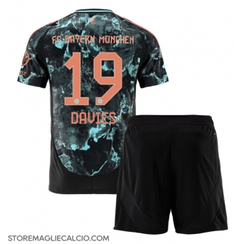 Bayern Munich Alphonso Davies #19 Maglia Gara Trasferta Repliche 2024-25 Bambino